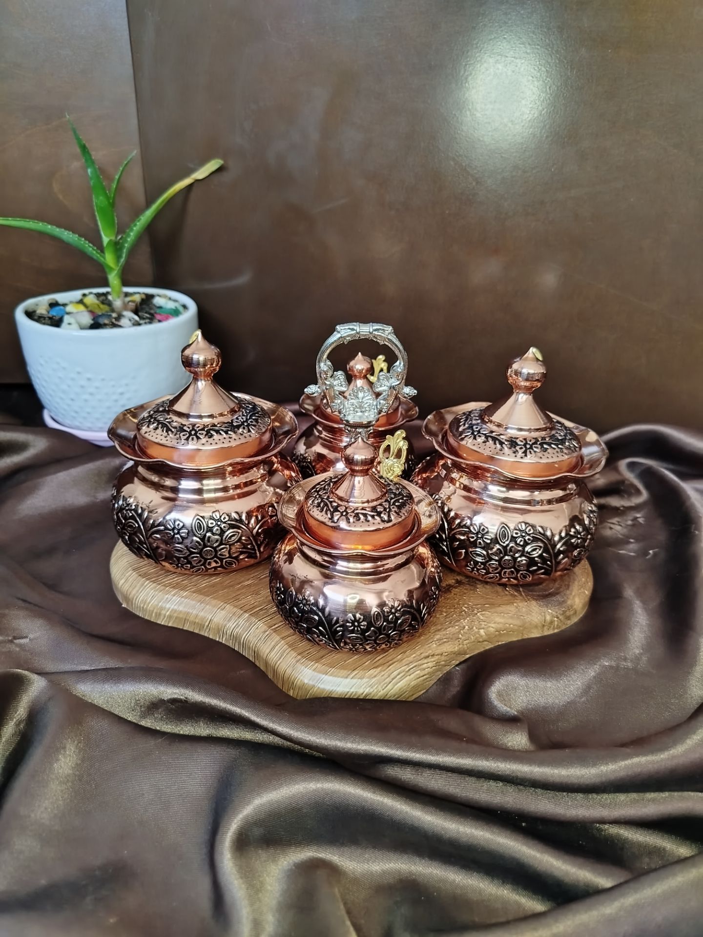 جا ادویه 4 تایی مسی 